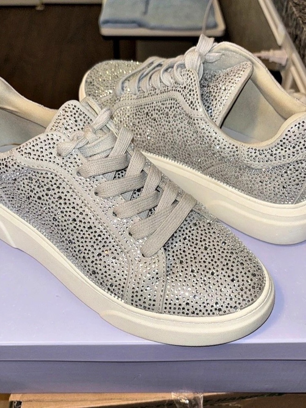 Madden Girl Rhinestone Fashion Glitter Sneakers Shiny Platform Shoes Platform